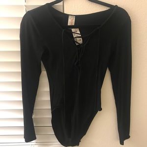 NWT black Long sleeve bodysuit